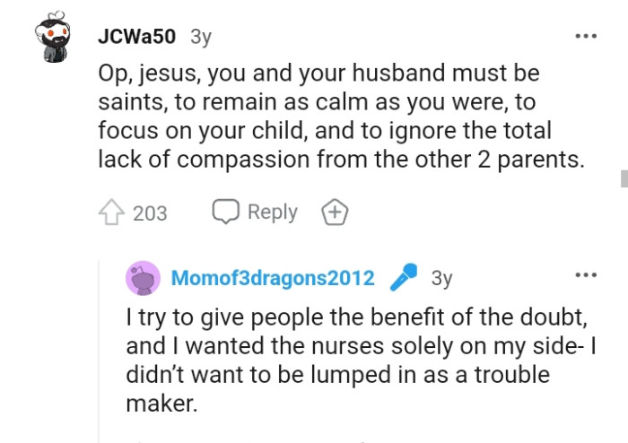 This Redditor is considering the OP and her husband to be saints