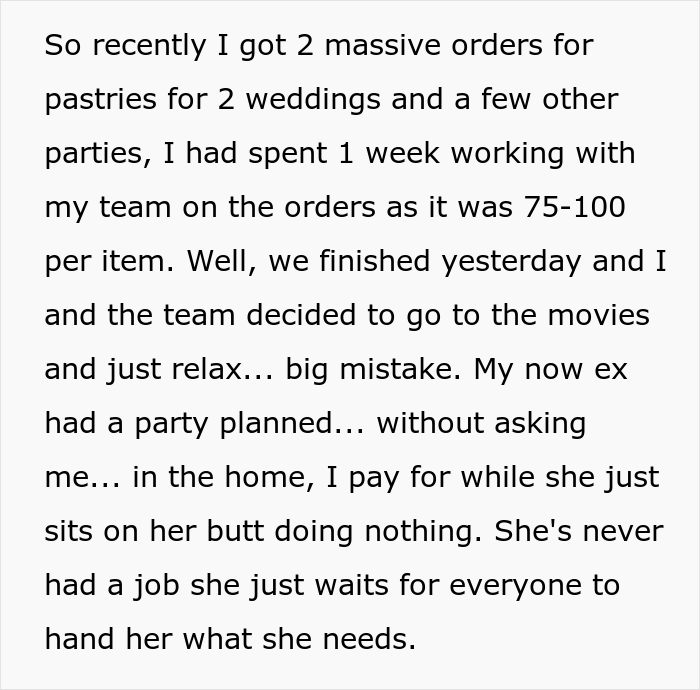 OP spent weeks with his team making 2 massive orders for 2 weddings.