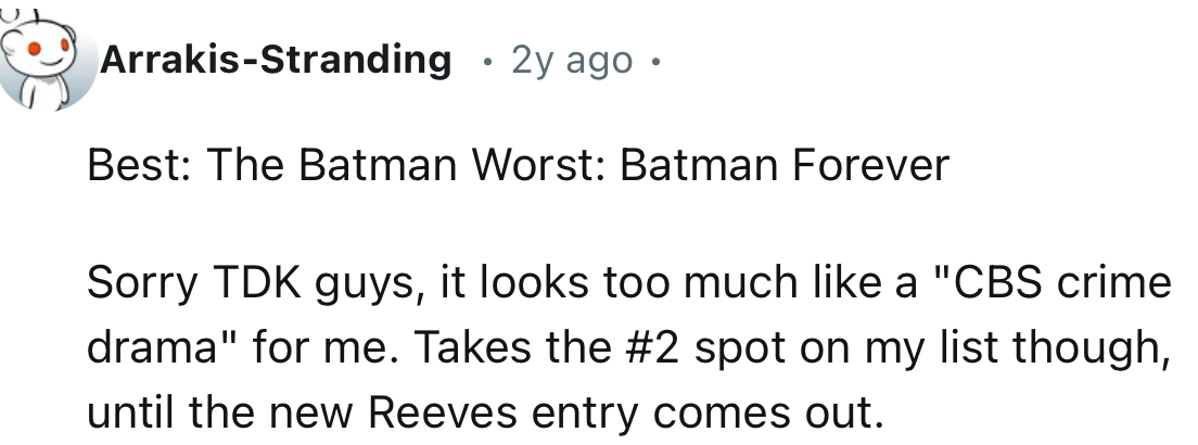 “TDK guys, it looks too much like a 'CBS crime drama' for me.”