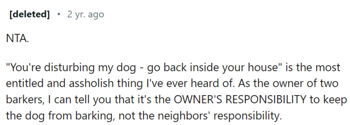 This Redditor owns two barkers, and they say: