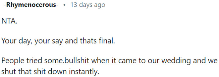 No one is at fault in a given situation