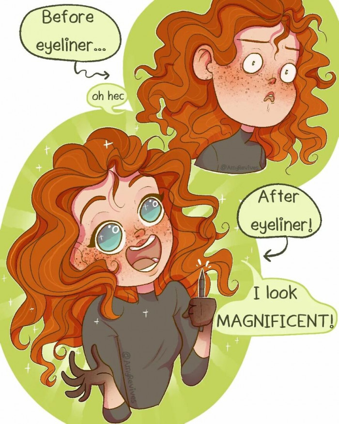 7. The eyeliners brought a spark to the show