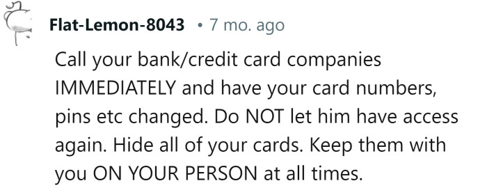 Don't let him get away with this.