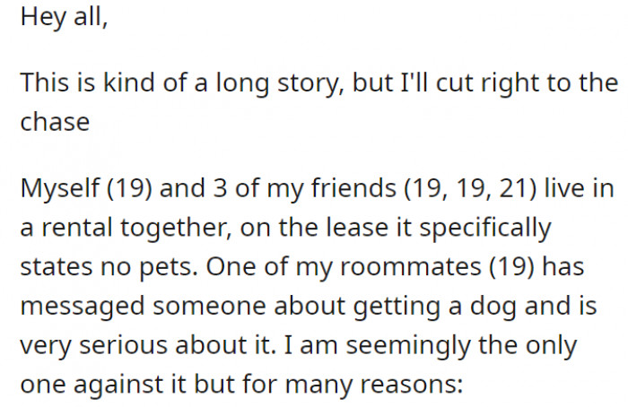 The lease said “no pets.” Is it mathematically or scientifically hard to understand that simple phrase? Maybe she read it wrong?