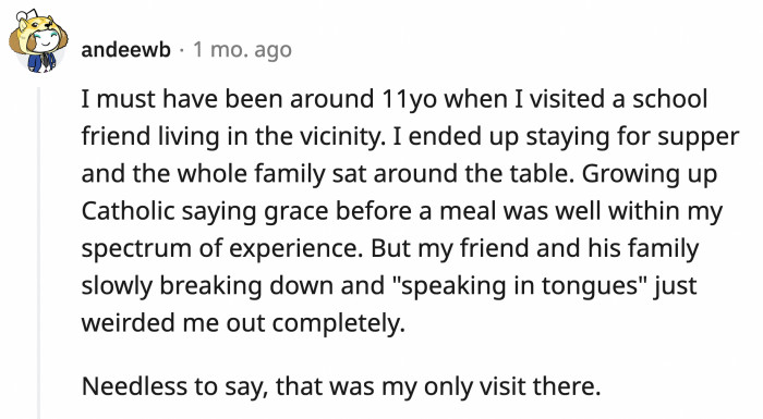 22. Your friend could have at least clued you in