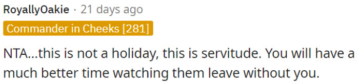 OP will enjoy it more if she doesn't go with them.