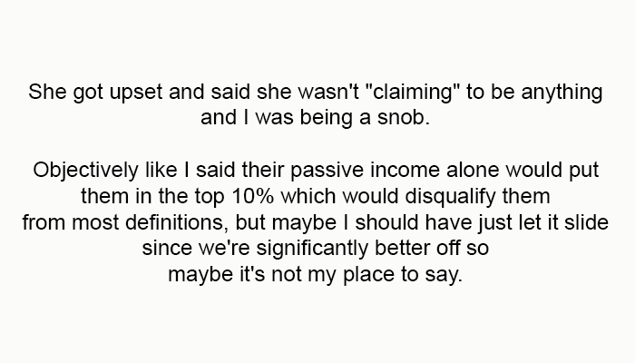 She got upset and said she wasn't 