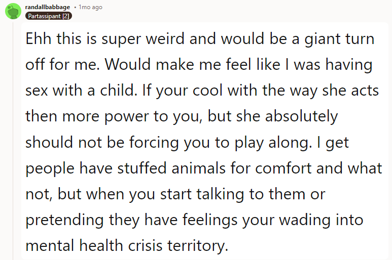 Ehh this is super weird and would be a giant turn off for me.