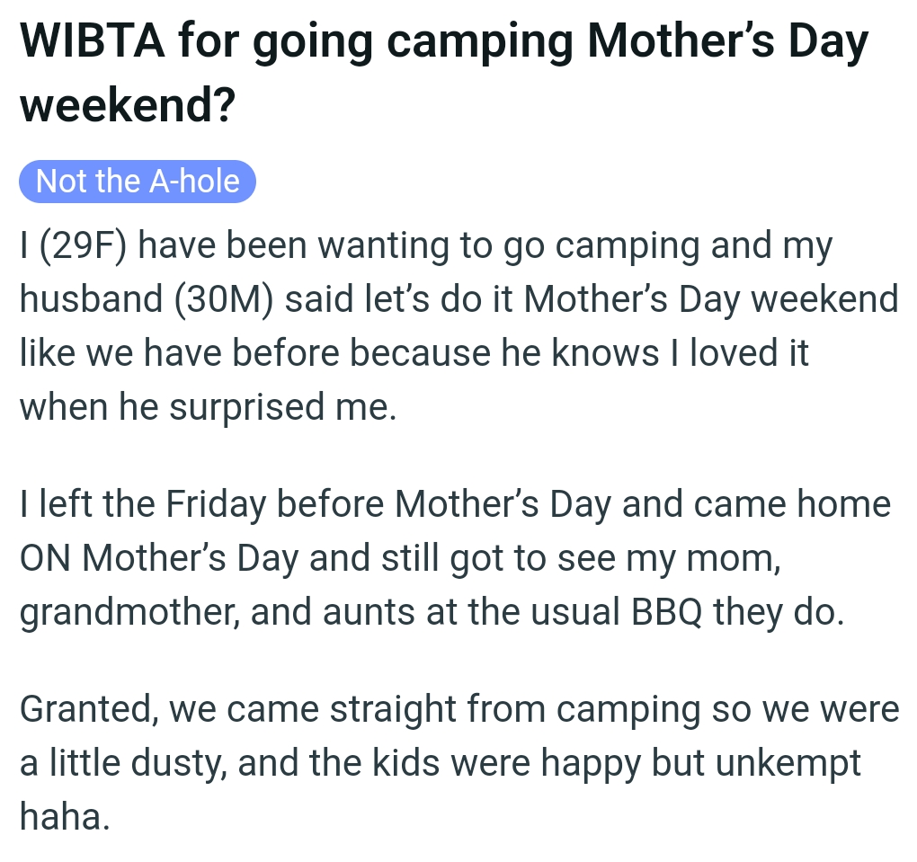 The OP Kicks Off Her Story