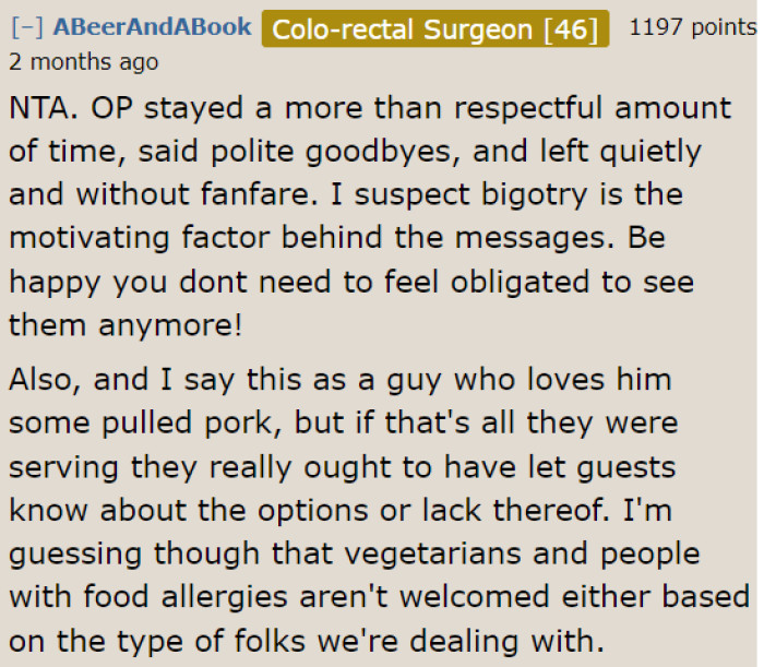 The OP Was Being Polite the Whole Time. It's the Relatives Who Have an Issue with Her Boyfriend.