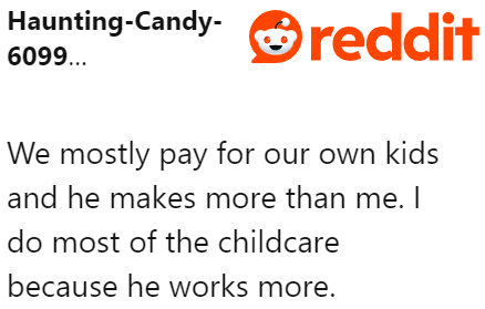This dynamic alone is already unfair. So why does her husband insist on making a decision that isn't his to make?