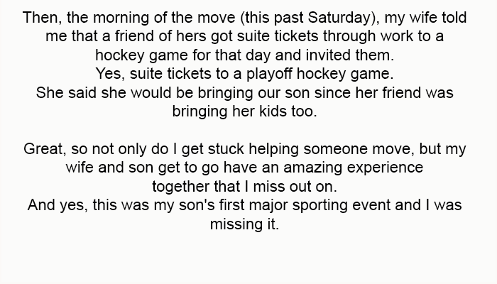 This was my son's first major sporting event, and I was missing it.