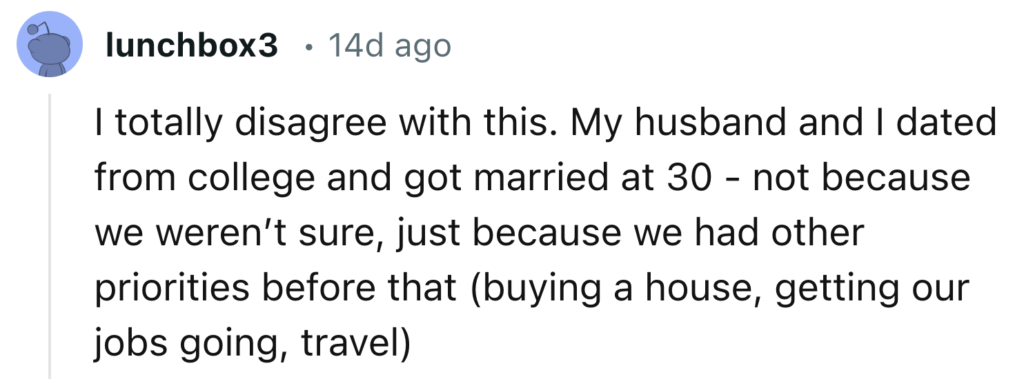 There Is Not A Timer Of When You Should Get Married