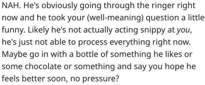 10. A bottle of wine or chocolate might ease the tension.