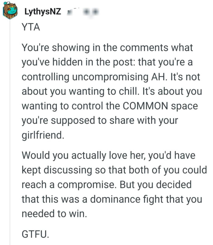 The OP decided this was a dominance fight that he needed to win