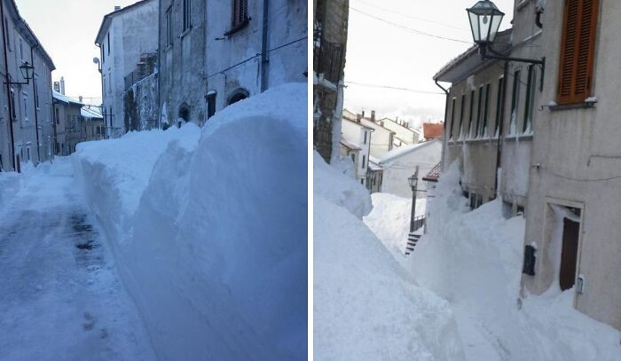 Capracotta buried under over 100 inches of snow in just one day.