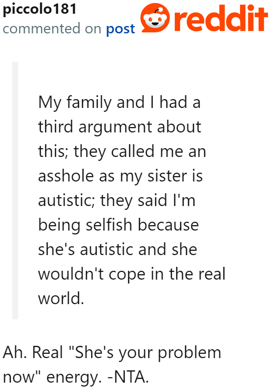 For this Redditor, the parents' intentions are clear.