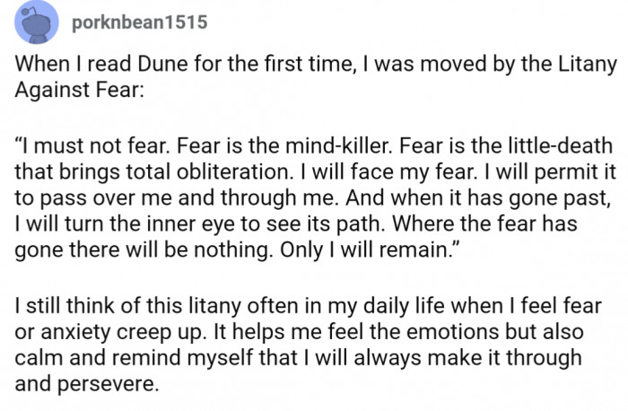 The Litany Against Fear
