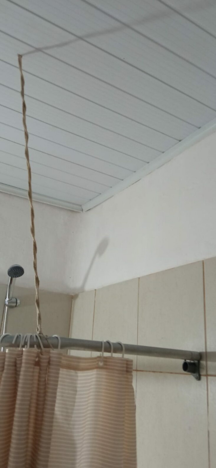 18. Fixed the shower curtain, boss