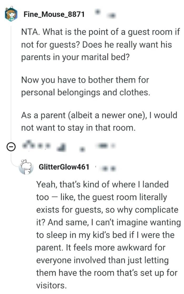 Not staying in the room