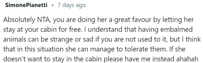 SIL should be able to tolerate the hunting memorabilia in the cabin