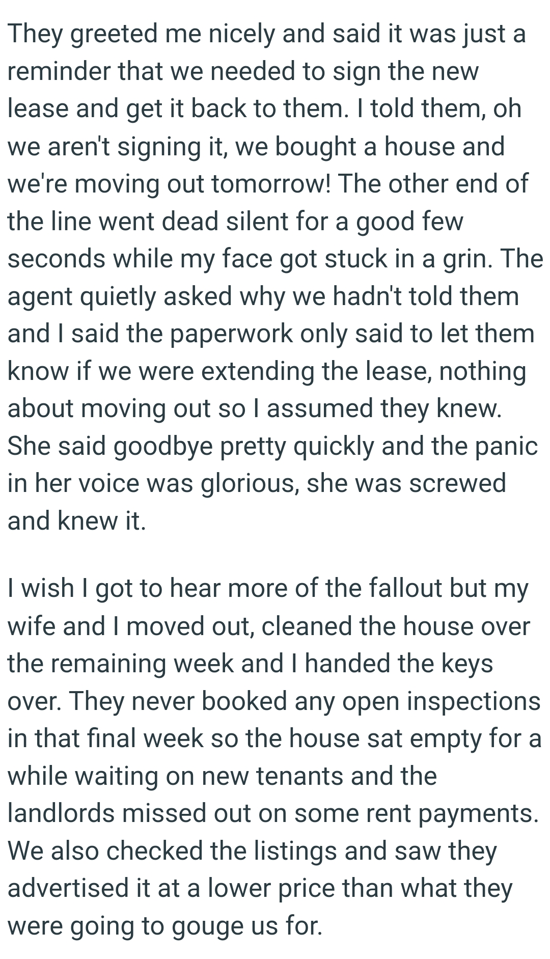 The Paperwork Only Said to Let Them Know If They Were Extending the Lease