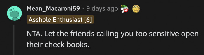 The silver lining is their other friends now have the opportunity to show the same kind of generosity towards Alessia