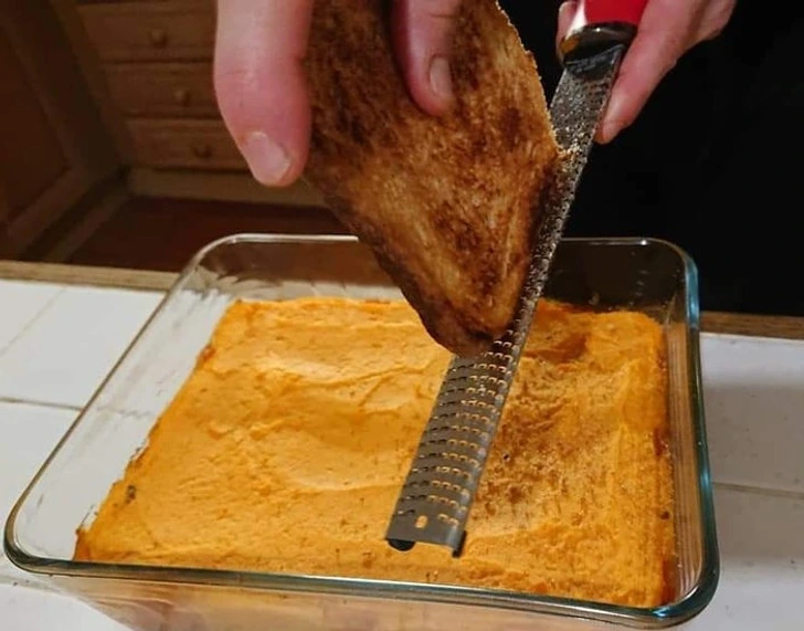 9. “Grate some toast for easy breadcrumbs!”