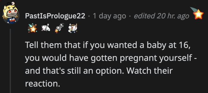 She can leave them with this wonderful parting message