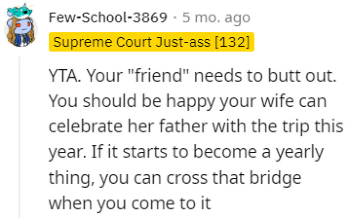 Let your wife celebrate her father