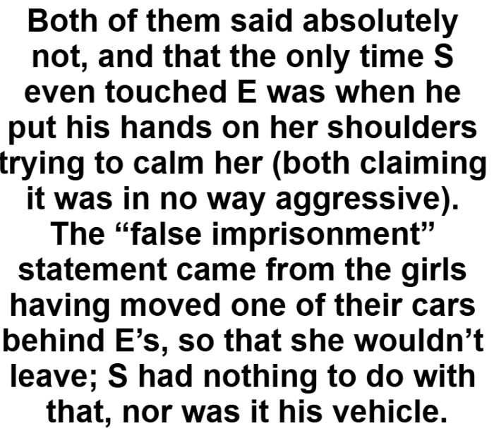 It seems like maybe she was just drunk or having some sort of episode.