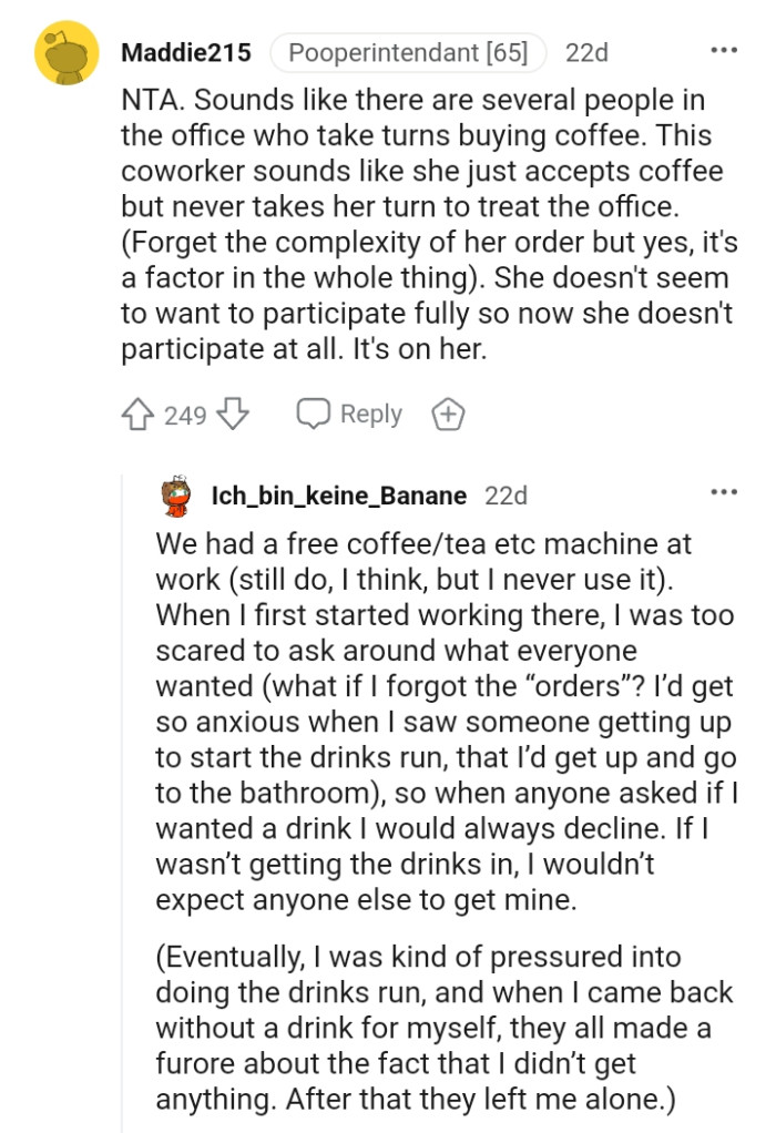 She doesn't seem to want to participate fully, so now there are no participations