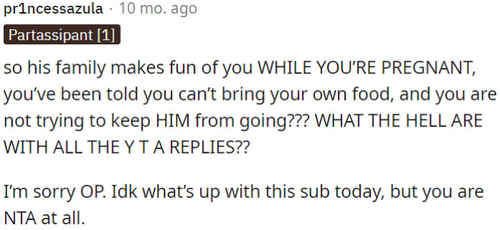 OP is not in the wrong.