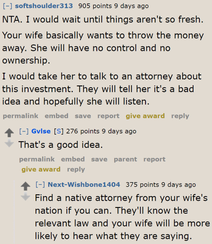 If the wife won't listen to the OP, maybe it's time to involve an expert on the matter.