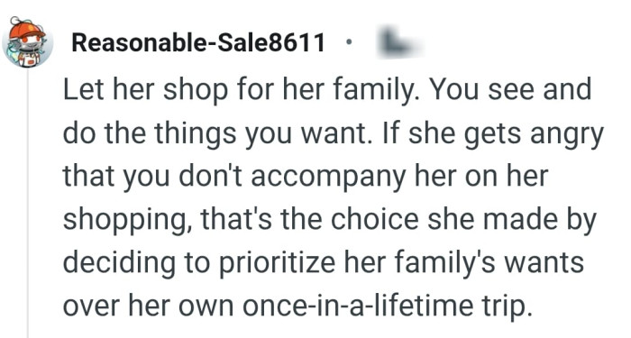 That's the choice she made