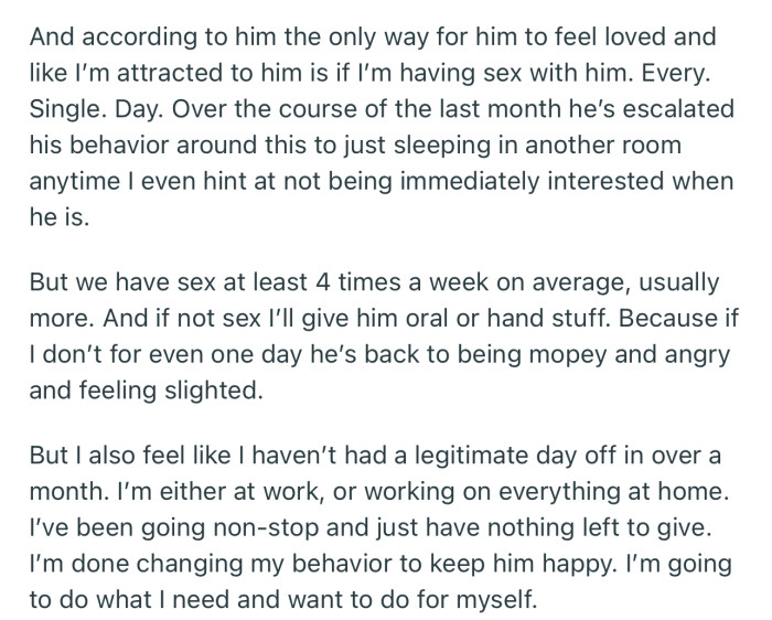 OP’s partner has a habit of throwing tantrums when he doesn’t get his way, especially with $ex