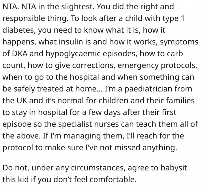 15. There's so much she needs to learn concerning type 1 diabetes before accepting the job.