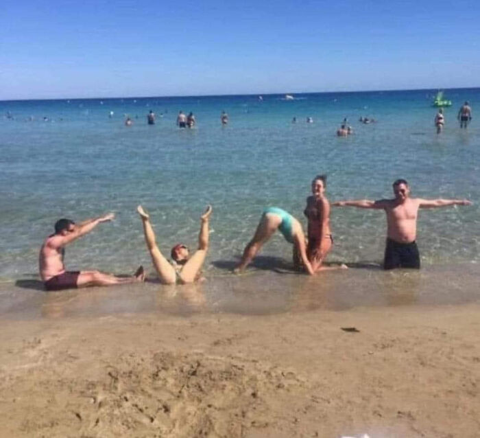 15. They're trying to spell something.