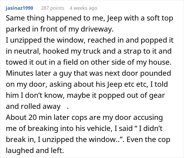 Unzipping and entering...