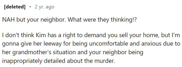 The neighbor is the real A-hole here