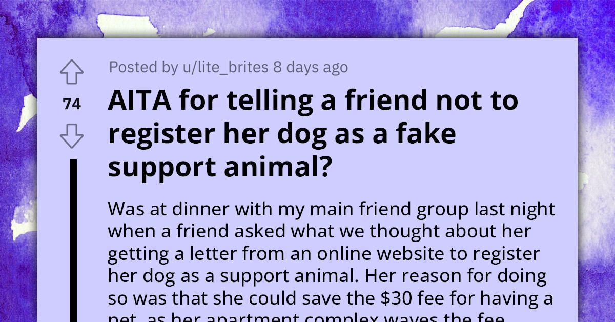 Redditor With Service Dogs in Family Calls Out Unethical Rich Friend for Wanting to Register Her Dog as ESA to Get Out of Apartment Pet Fee