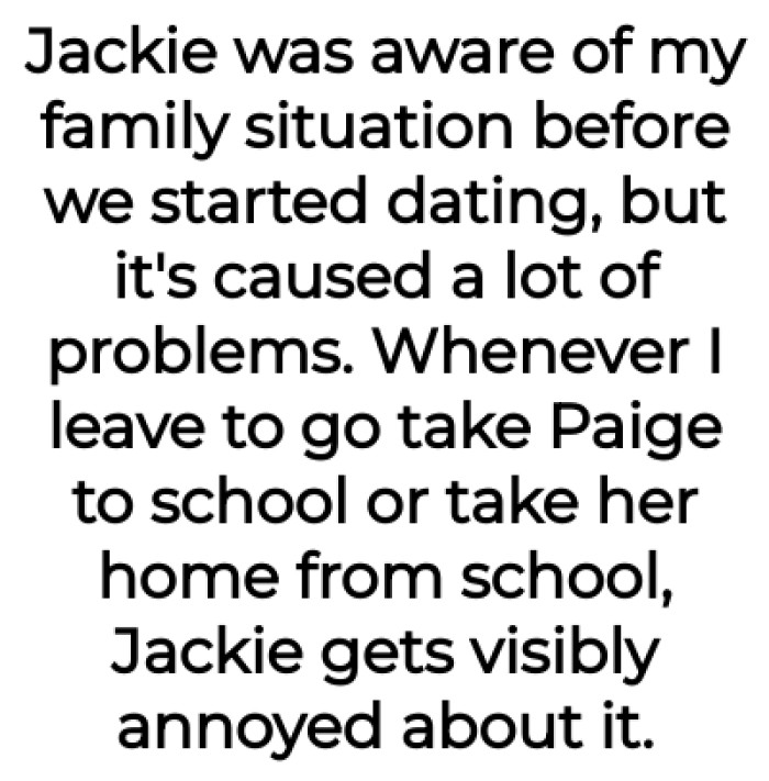 OP's girlfriend was aware of their relationship before they started dating