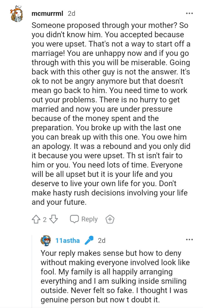 If the OP is unhappy with this now and goes through with it, she will be miserable.