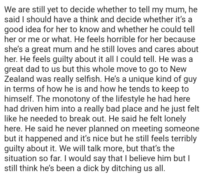 He was a great dad to the OP and his siblings.