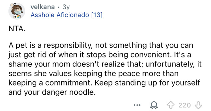 “Keep standing up for yourself.”