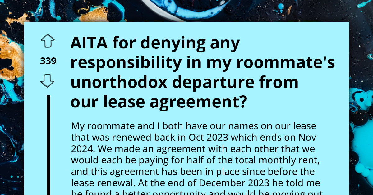Legal Consequences Lurk Around the Corner as Man Denies Responsibility for His Roommate's Sudden Departure from Their Lease Agreement