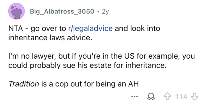 “Tradition” is a cop out!