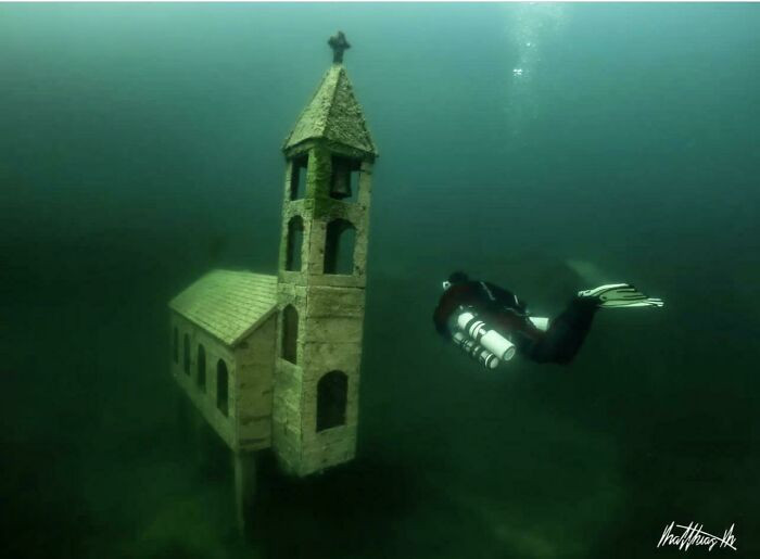 48. A Church Underwater, Located In Llsesee Via Undertow_photography