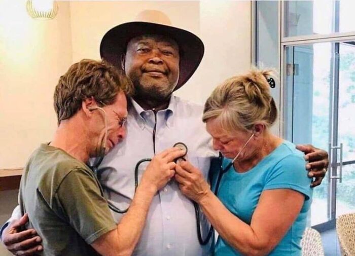 6. Parents listen to their son's transplanted heart beat in the chest of the recipient of his gift. There is only one race: the human race.