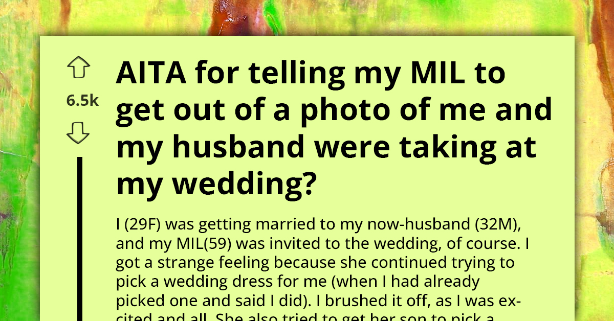 Relentless Mother-In-Law Squeezes Herself Into Couple's Wedding Photos, Wife Edits MIL Out